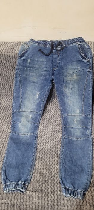 Джинсові штани на резинці