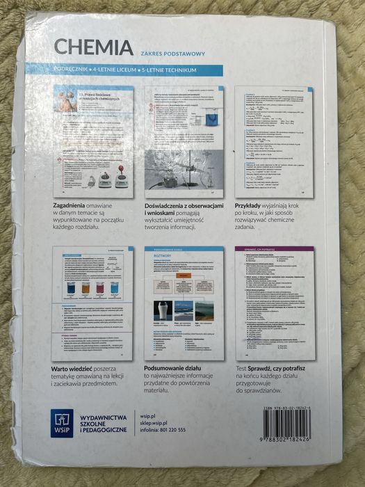 Podręcznik chemia dla liceum i technikum zakres podstawowy klasa 1