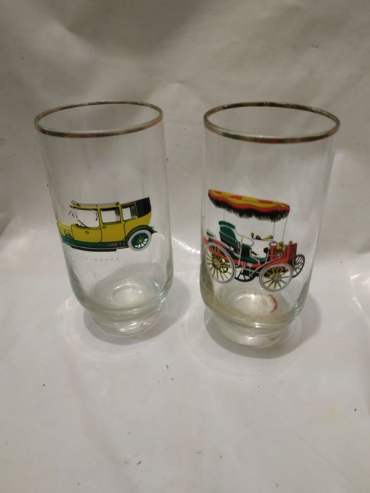 Стаканы Богемия, ретро автомобили