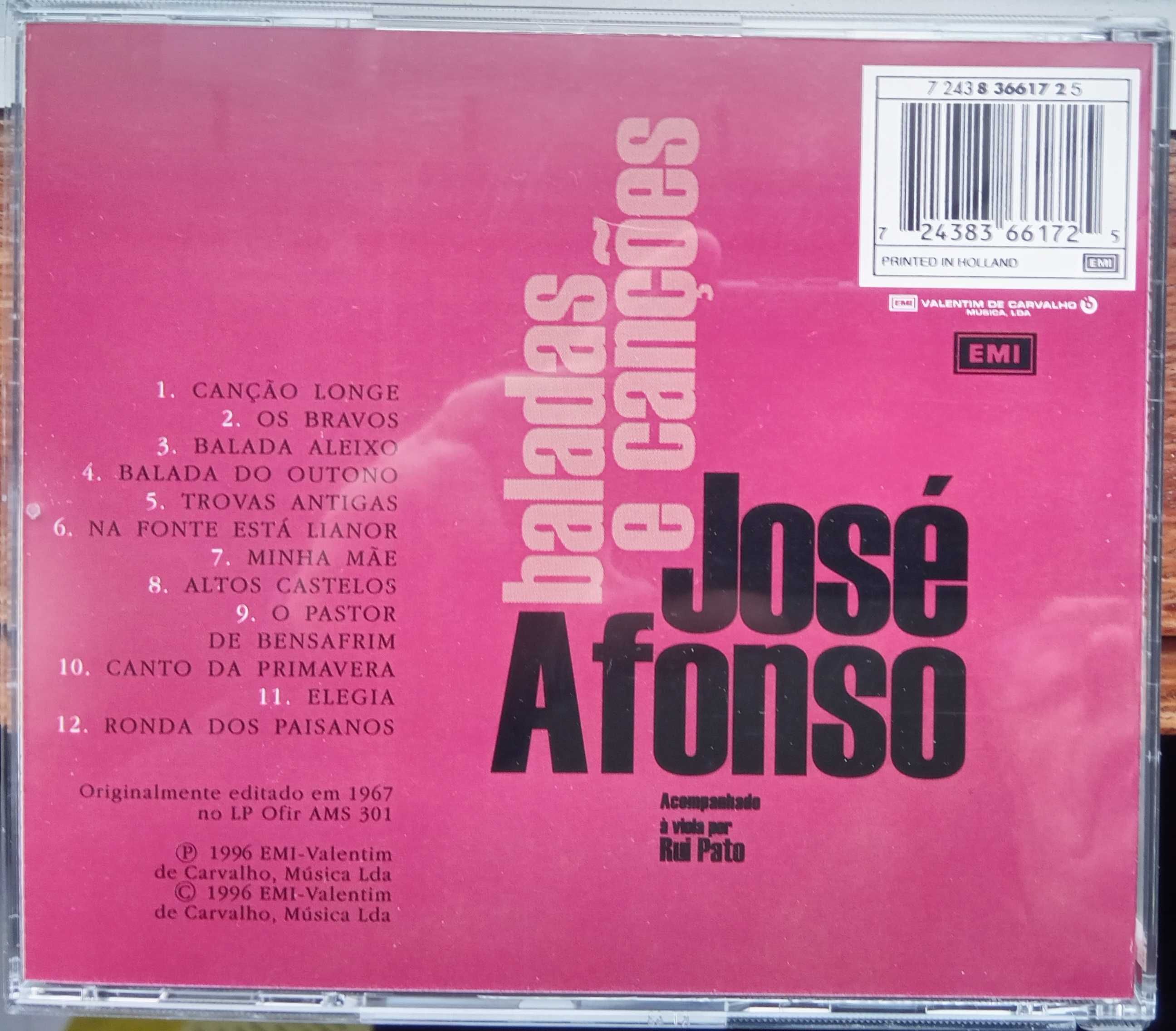 José Afonso	- - - - -		Baladas e Canções	- - - - -	CD