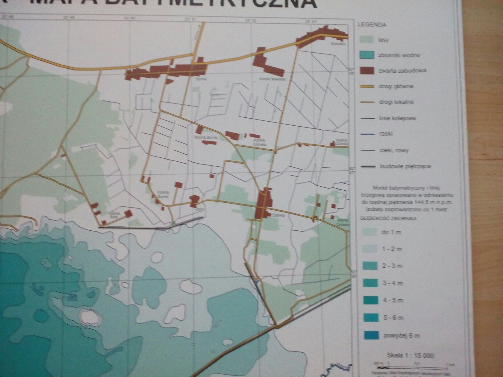 Mapa batymetryczna zbiornika Siemianówka pl
