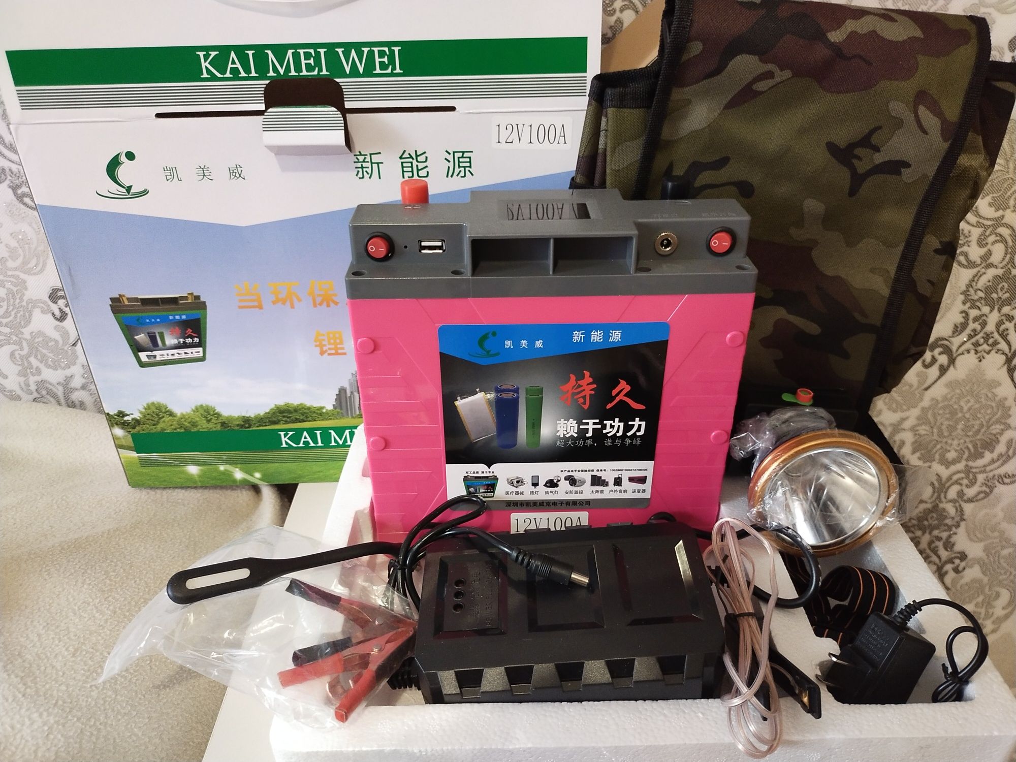 Kaimeiwei літієва батарея 12 В модель 100