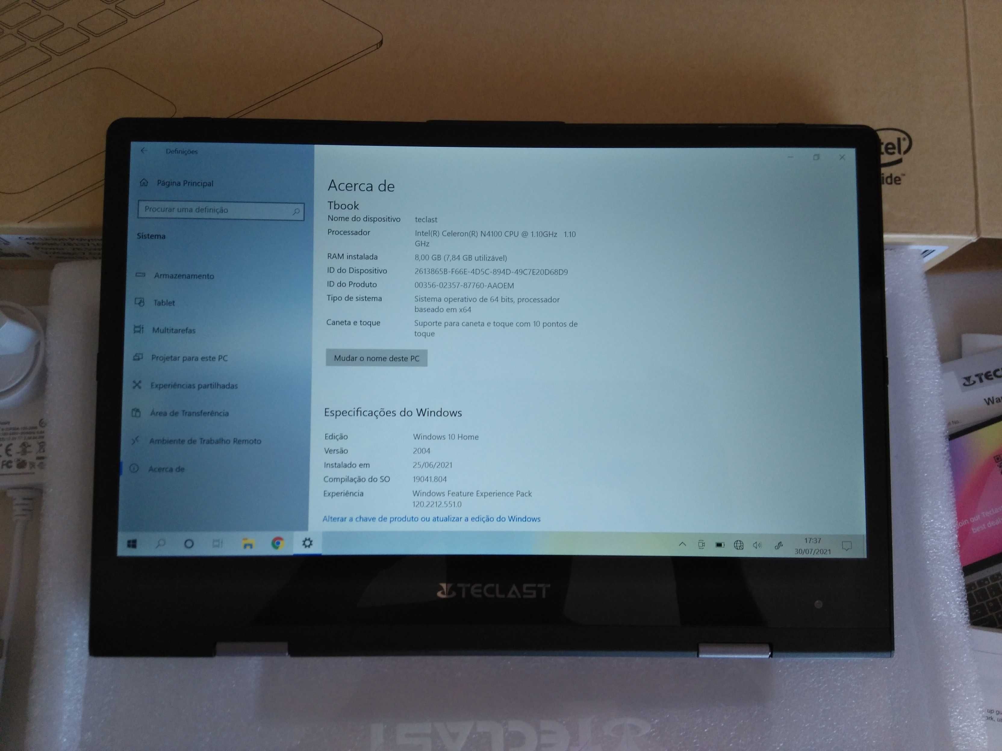 Portátil tablet de 11.6 polegadas. Teclast F5. Laptop