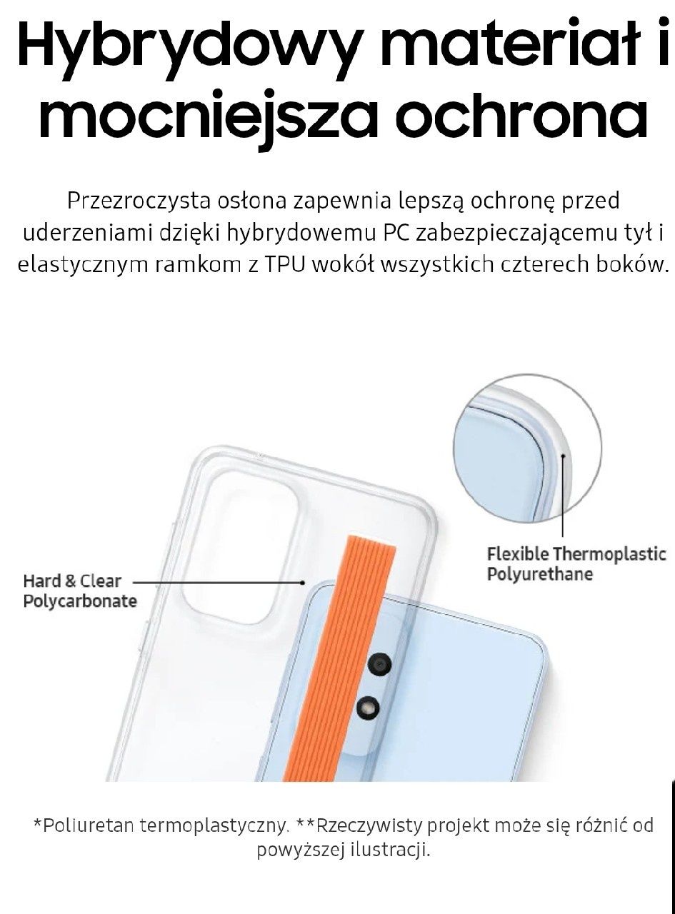 Oryginalne etui Samsung Galaxy A33 5G Slim Strap Cover,z paskiem, blue