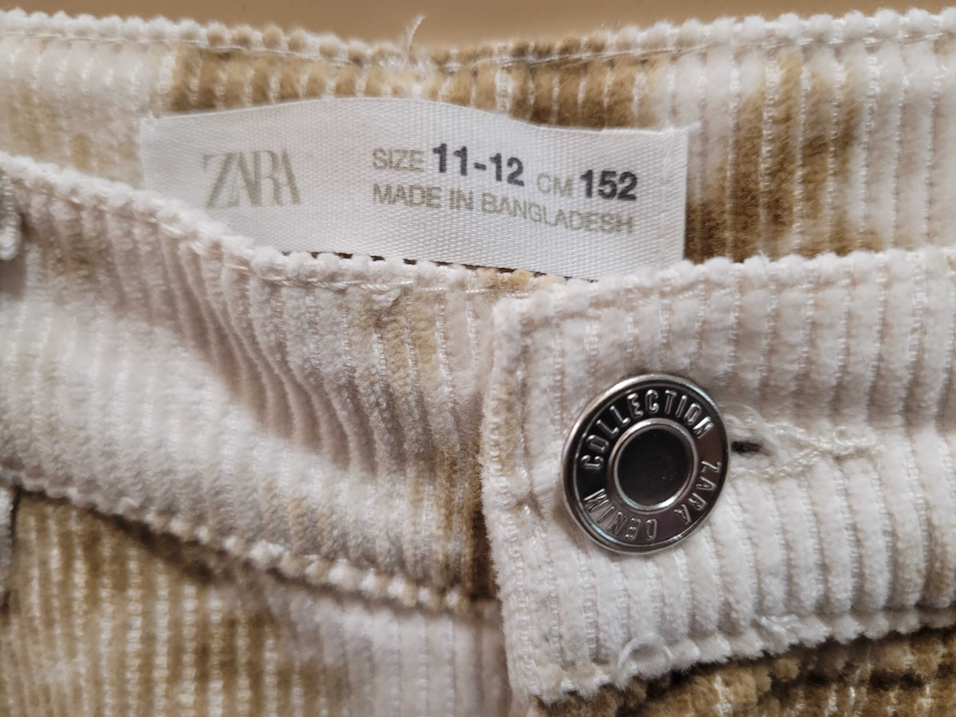 152 Zara sztruksy dwukolorowe, szerokie, kuloty, stan idealny