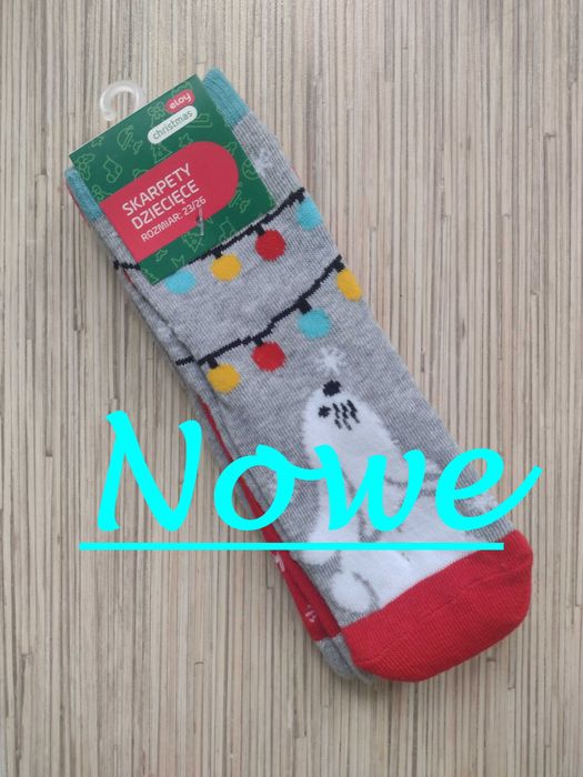 NOWE ~ ELOY, rozmiar 23/26, skarpetki świąteczne 3pak dz