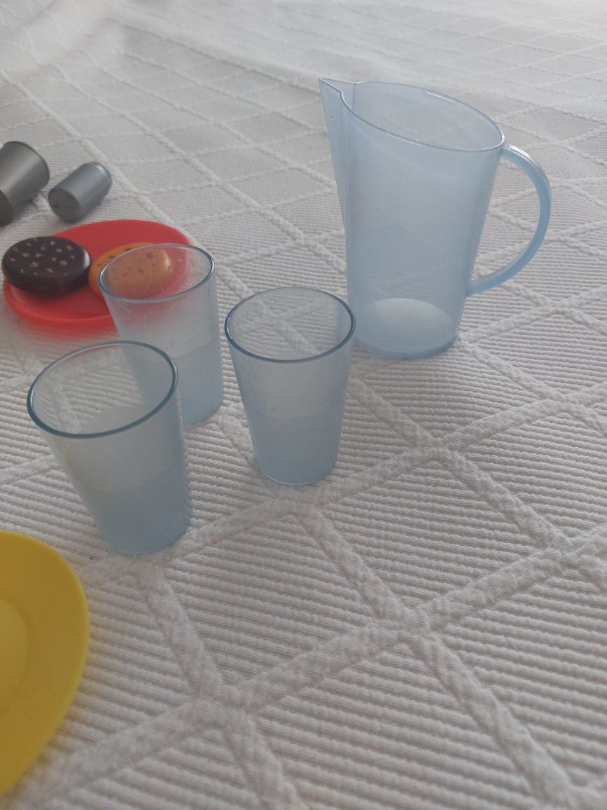 Kit de utensilios de cozinha e alimentos