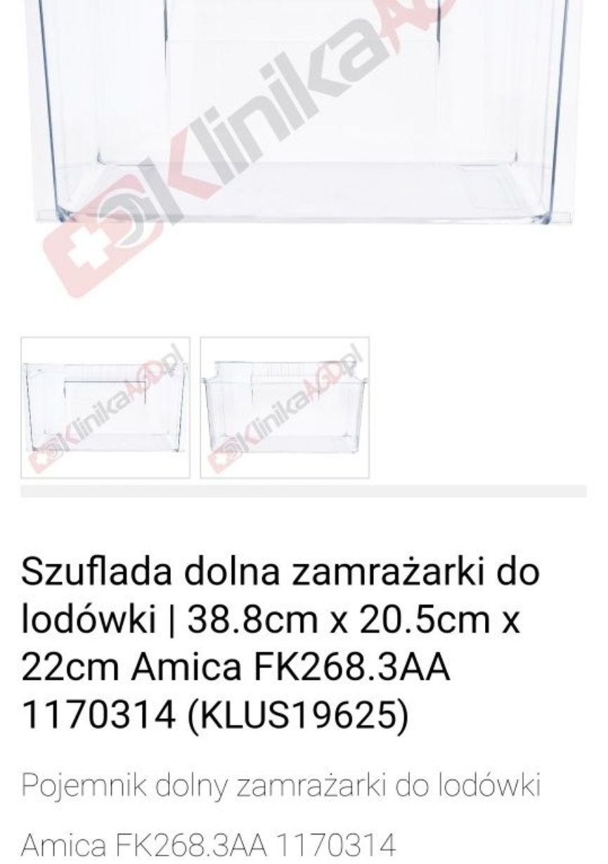Szuflada do zamrażalnika Amica FK268.3AA