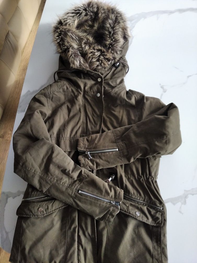 Kurtka zimowa parka z kapturem