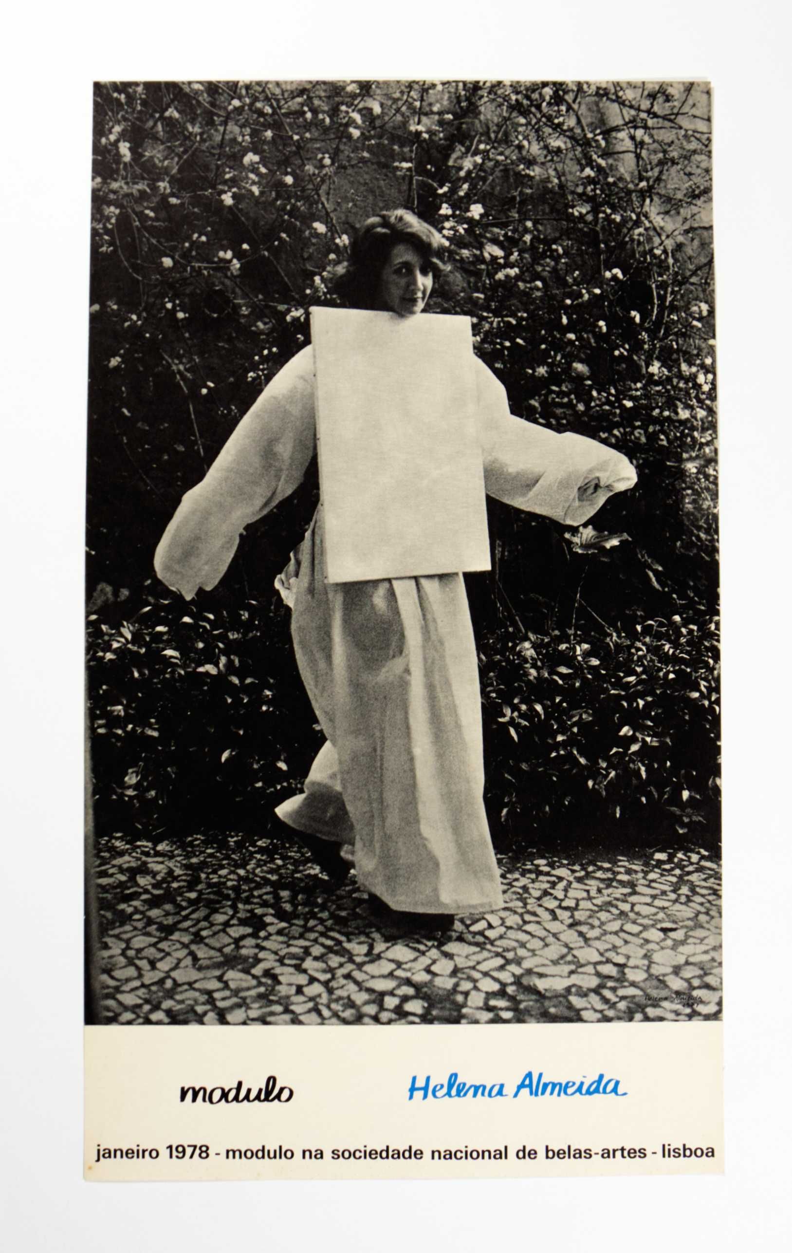 Cartaz da exposição Helena Almeida Modulo / Belas-Artes Lisboa 1978