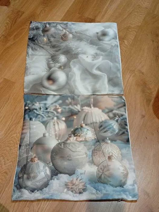 2 świąteczne poszewki na poduszki 45x45