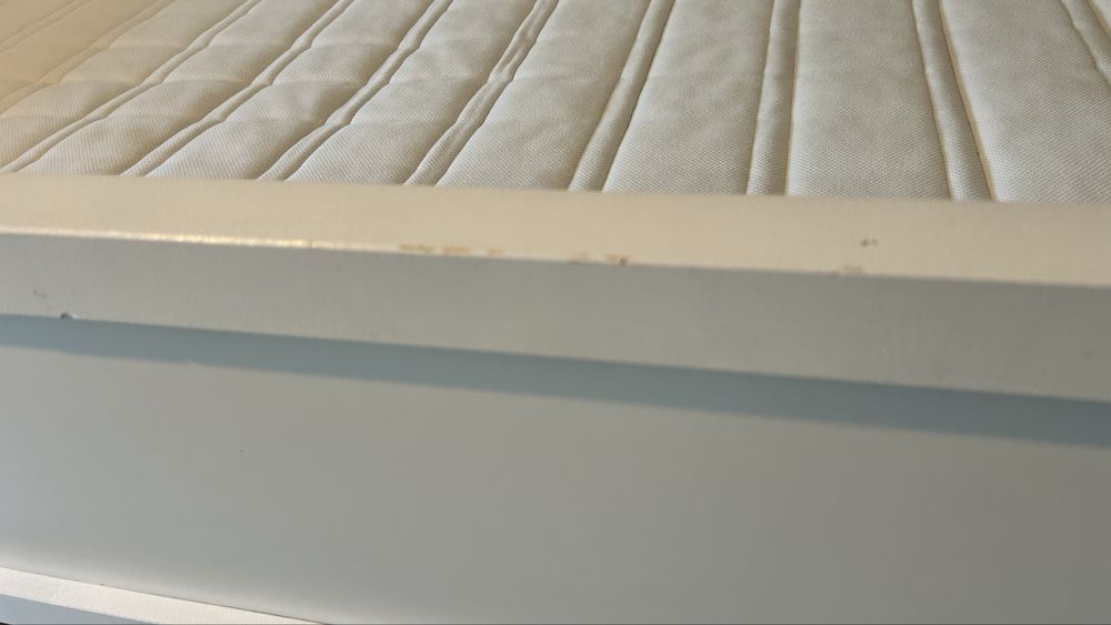 Dwustronne łóżko piętrowe IKEA KURA pomalowana na bialo