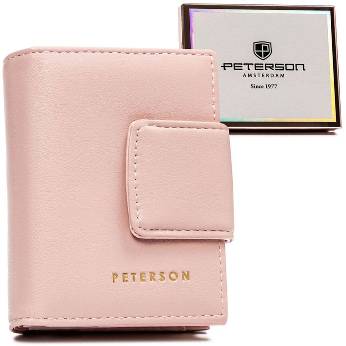 mały portfel damski ze skóry ekologicznej - peterson