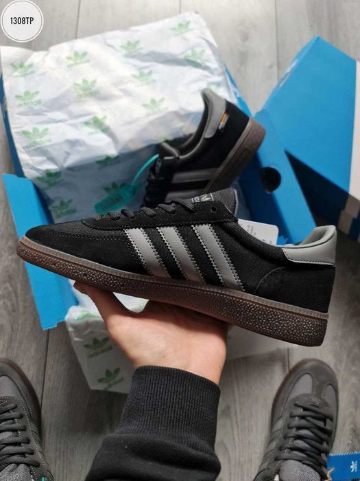 Мужские кроссовки Adidas Spezial Handball Cordura Black-Grey. 41-45