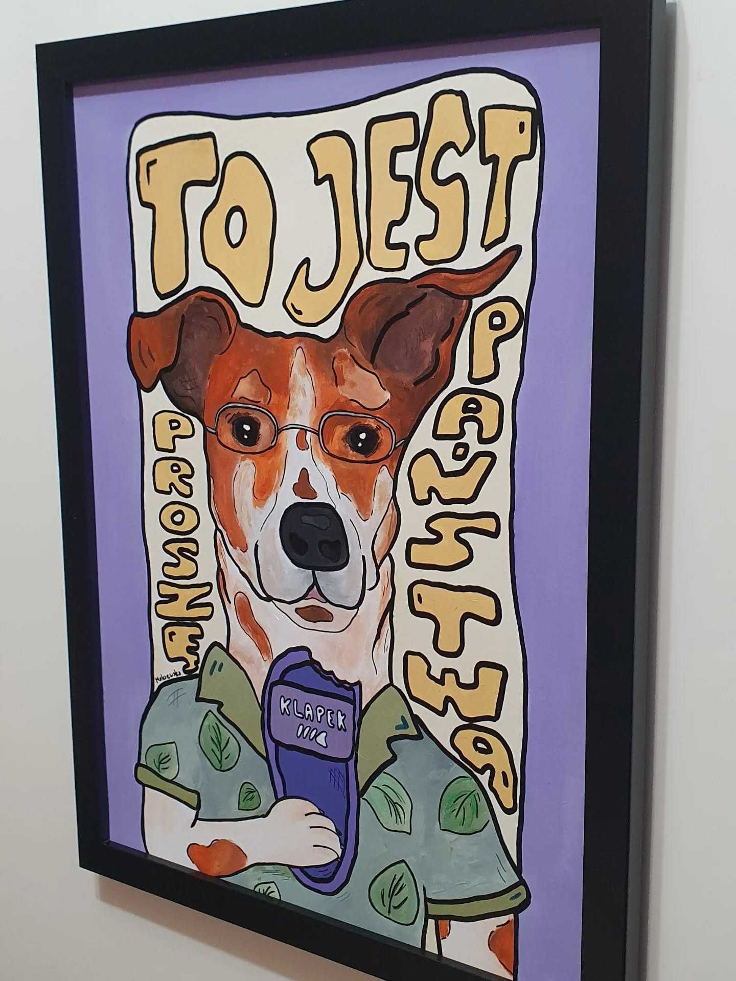 Jack Russell Terrier A3 grafika plakat akryl