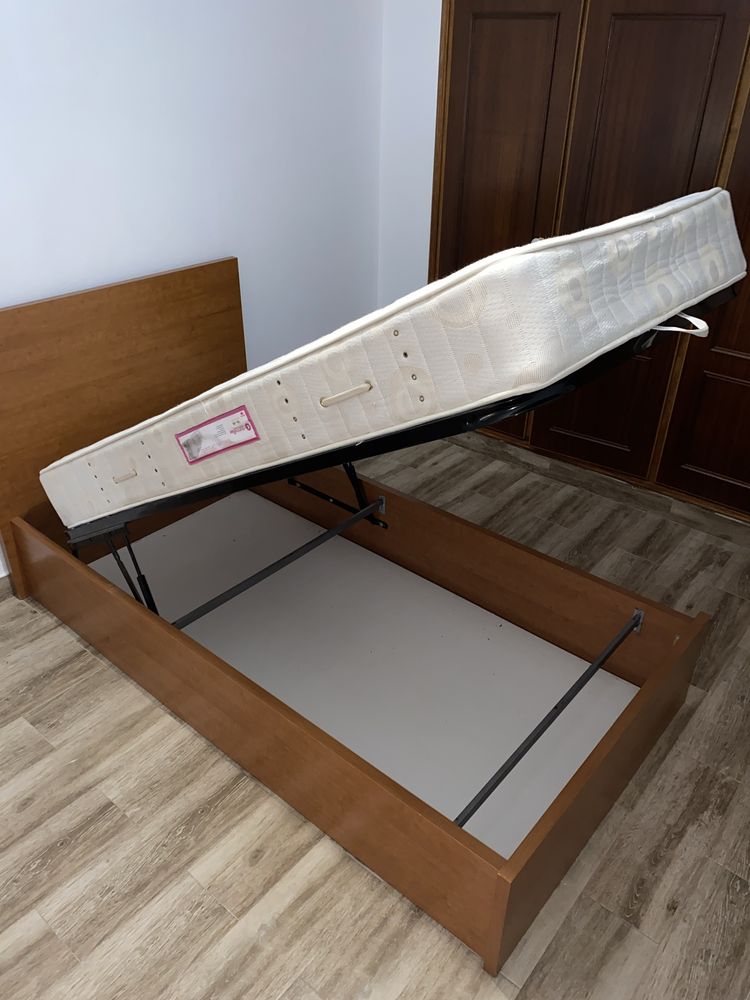 Cama solteiro + colchão  100cm x 200cm