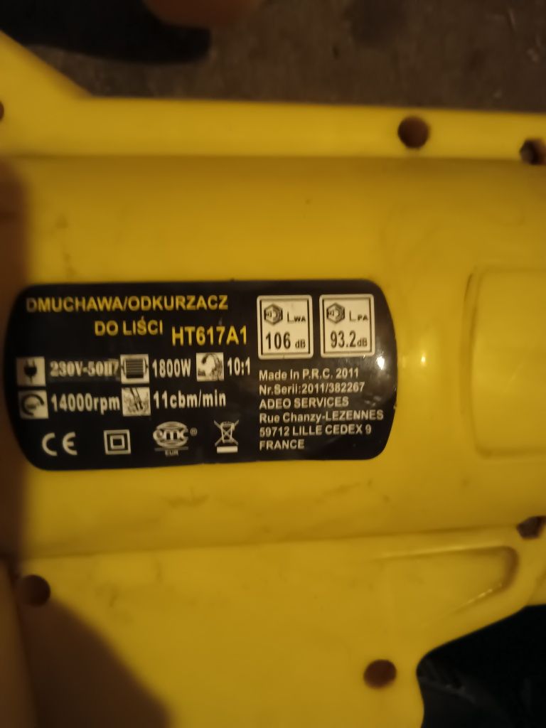 Dmuchawa/odkurzacz do liści
