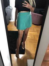 Zielona / turkusowa spódniczka mini, rozmiar S
