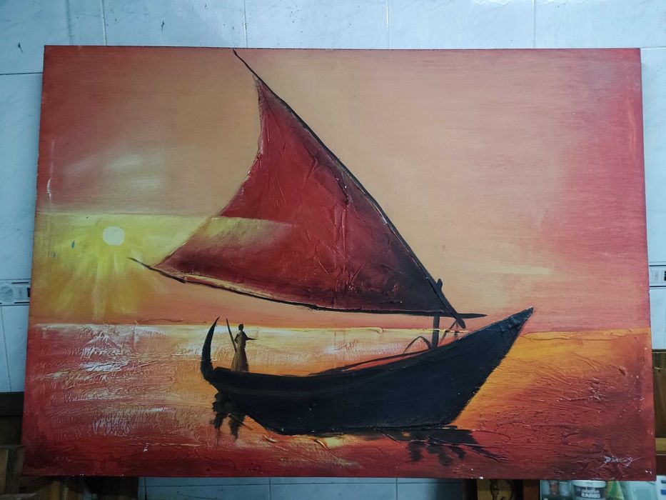 Quadro de sala alusivo ao mar