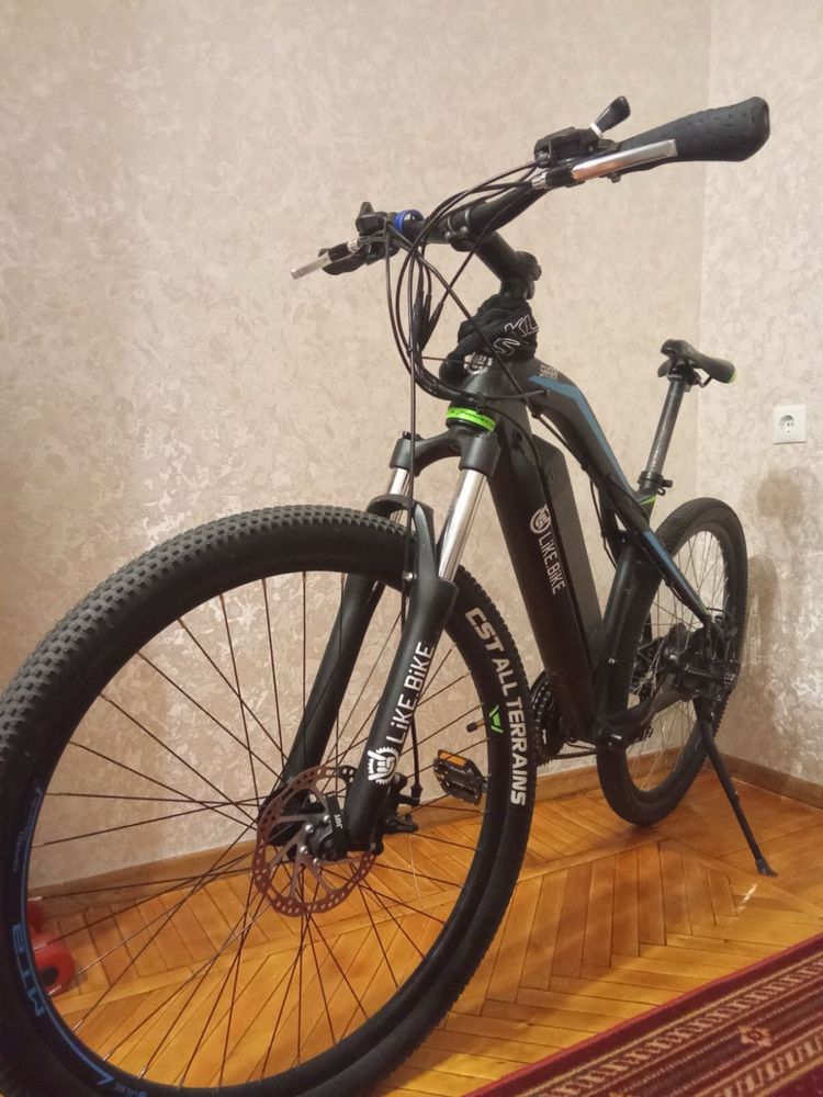 Like.Bike Shark (Matte black/Blue) Электровелосипед