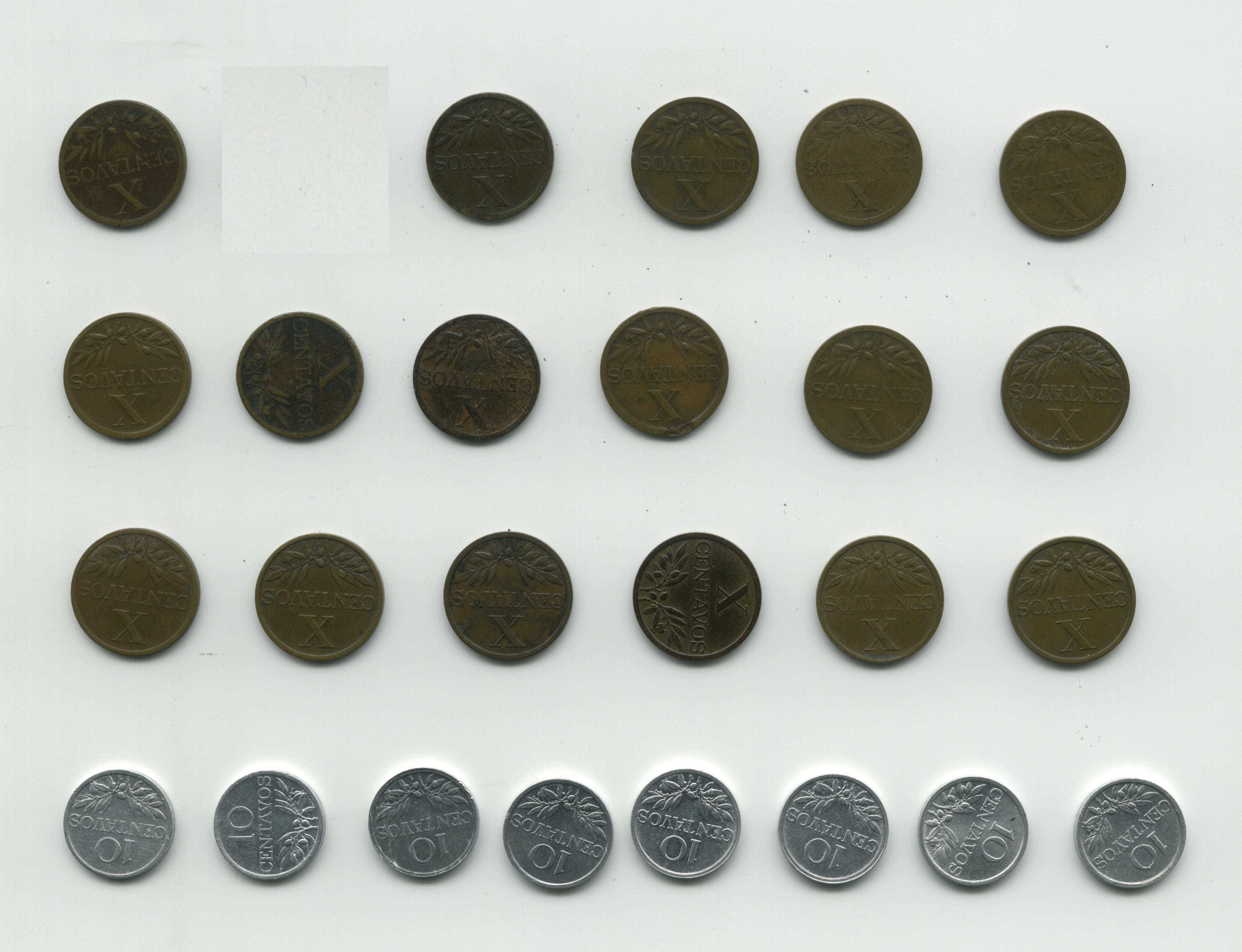 Coleção de 26  moedas de 10 Centavos