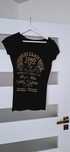 Tshirt czarno złoty reserved xs