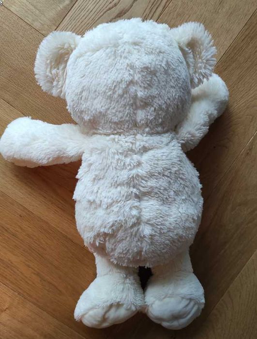 Miś pluszowy ecru kremowy pluszak duży jak nowy