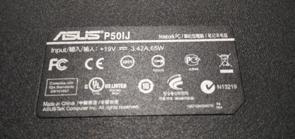 Ноутбук ASUS P50IJ