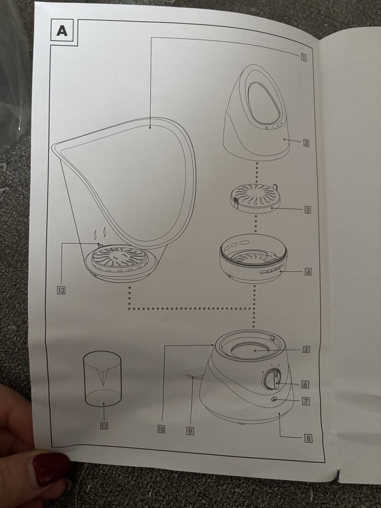 Inhalator i urzadzenie parówki 2w1