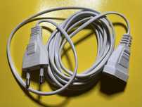 Kabel / Przedłużacz 3m Bialy Idealny  do lampek choinkowych,  Telefonu