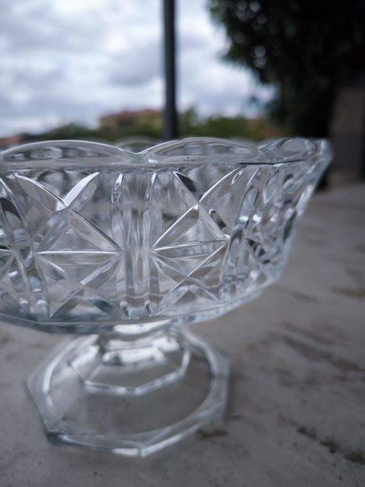 Fruteira de vidro antiga