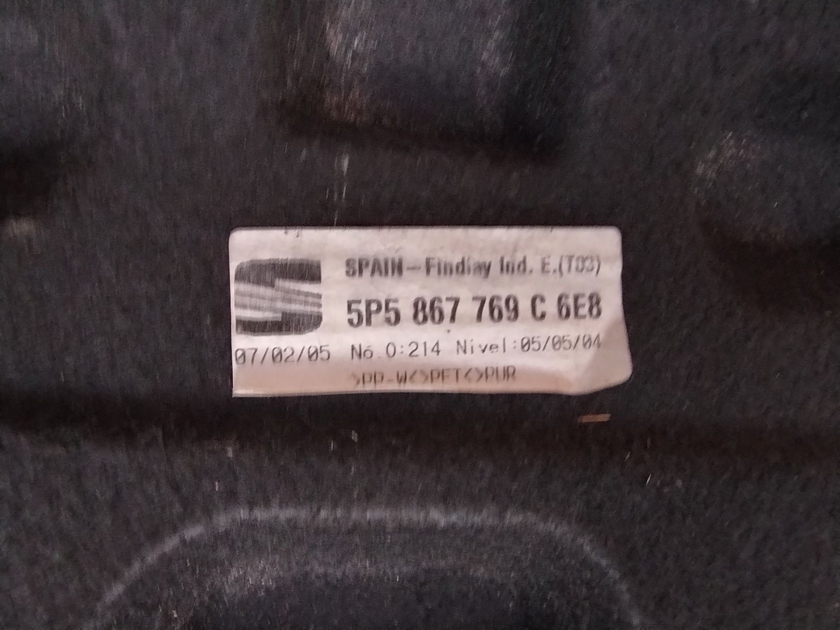Seat Toledo 3 III 04-11 półka bagażnika tył czarna wysyłka