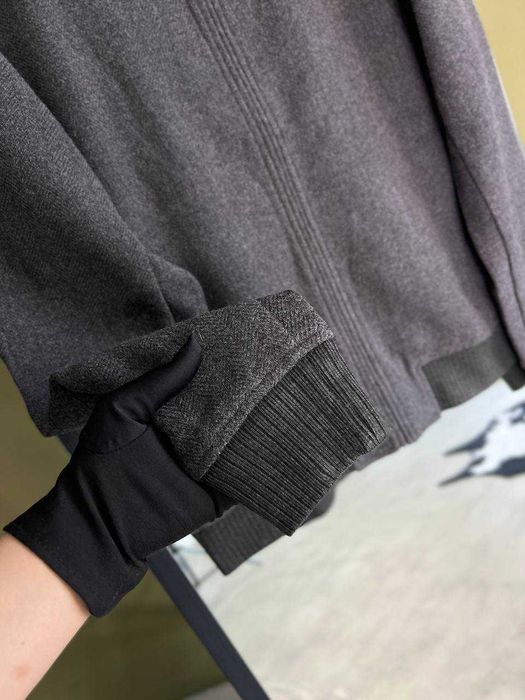 Мужская кашемировая куртка Mandelli серый бомбер v111