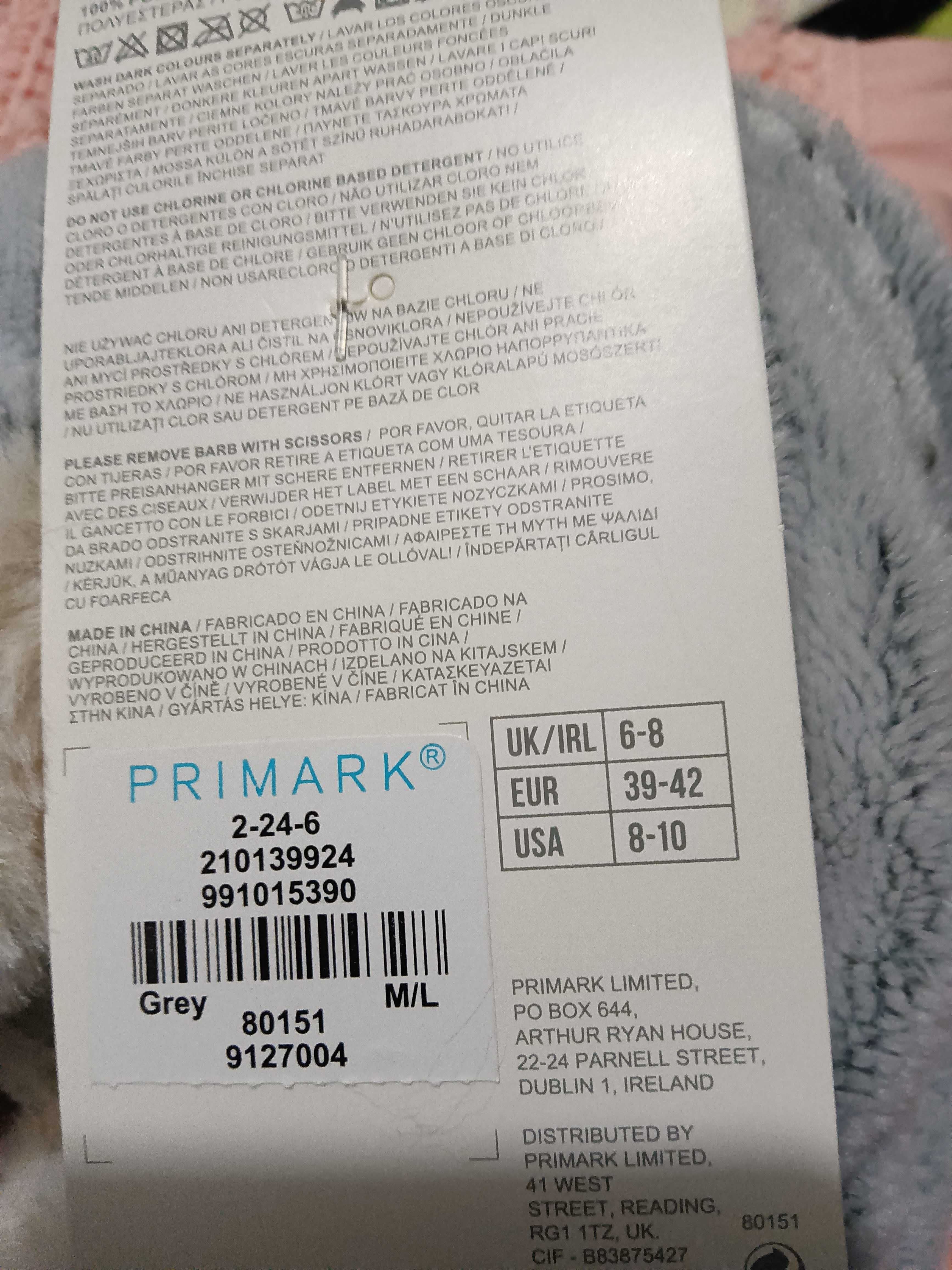 Pantufas cinza de Senhora da marca Primark (M/L)
