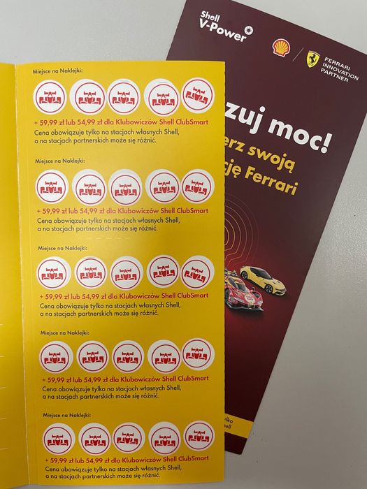 naklejki shell x ferrari