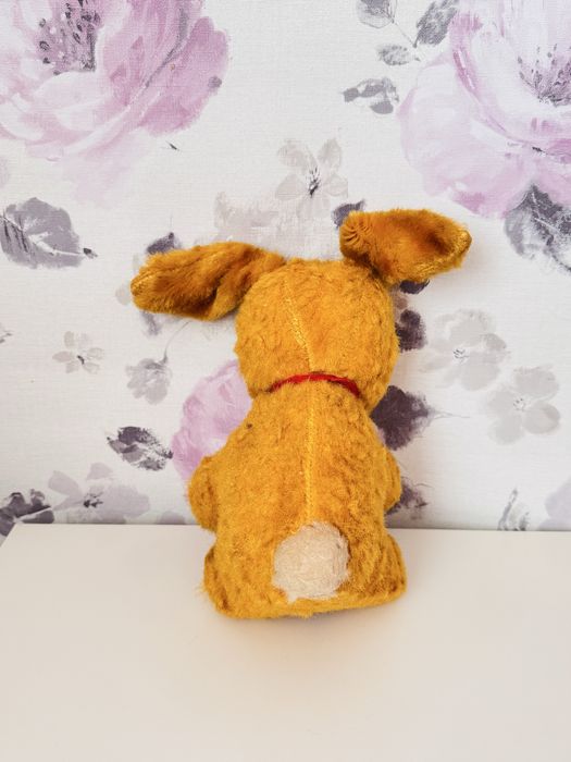 Maskotka, pluszak królik, króliczek PRL trociniak, retor zabawka