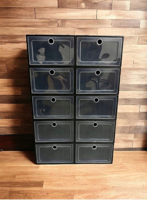 ZESTAW 20x organizer pudełka na buty mocne z klapą pudełko
