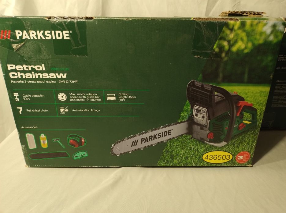 Piła łańcuchowa spalinowa 53cc 2kW Parkside