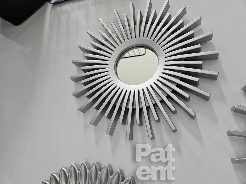 Lustra zestaw 3 luster w srebrnych ramkach do domu na ścianę dekoracja