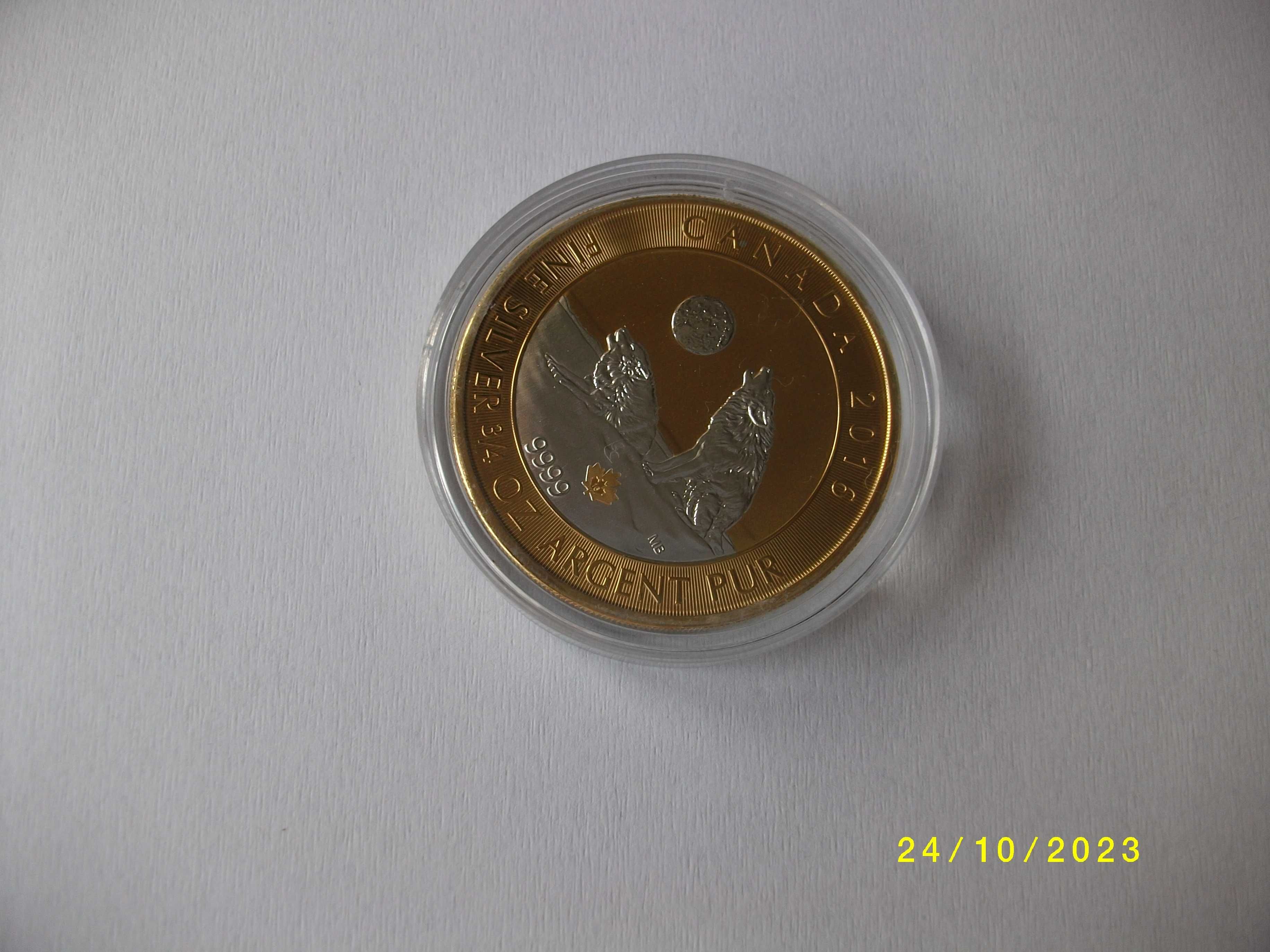 moneta Kanada 2$  wilki