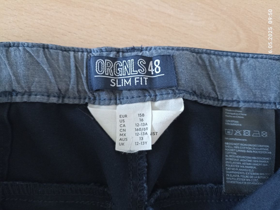 Spodnie chłopięce chinos H&M 158