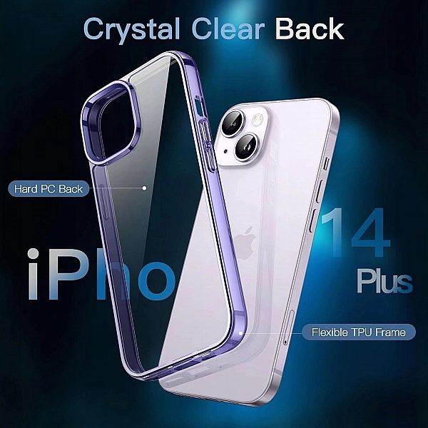 Etui iPhone 14 Plus 6,7 Cala x2 Szkło Hartowane JETech 3 w 1 głęboki f