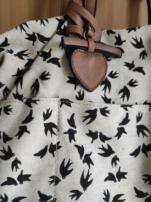 Torebka oversize motyw Jaskółki Coquette