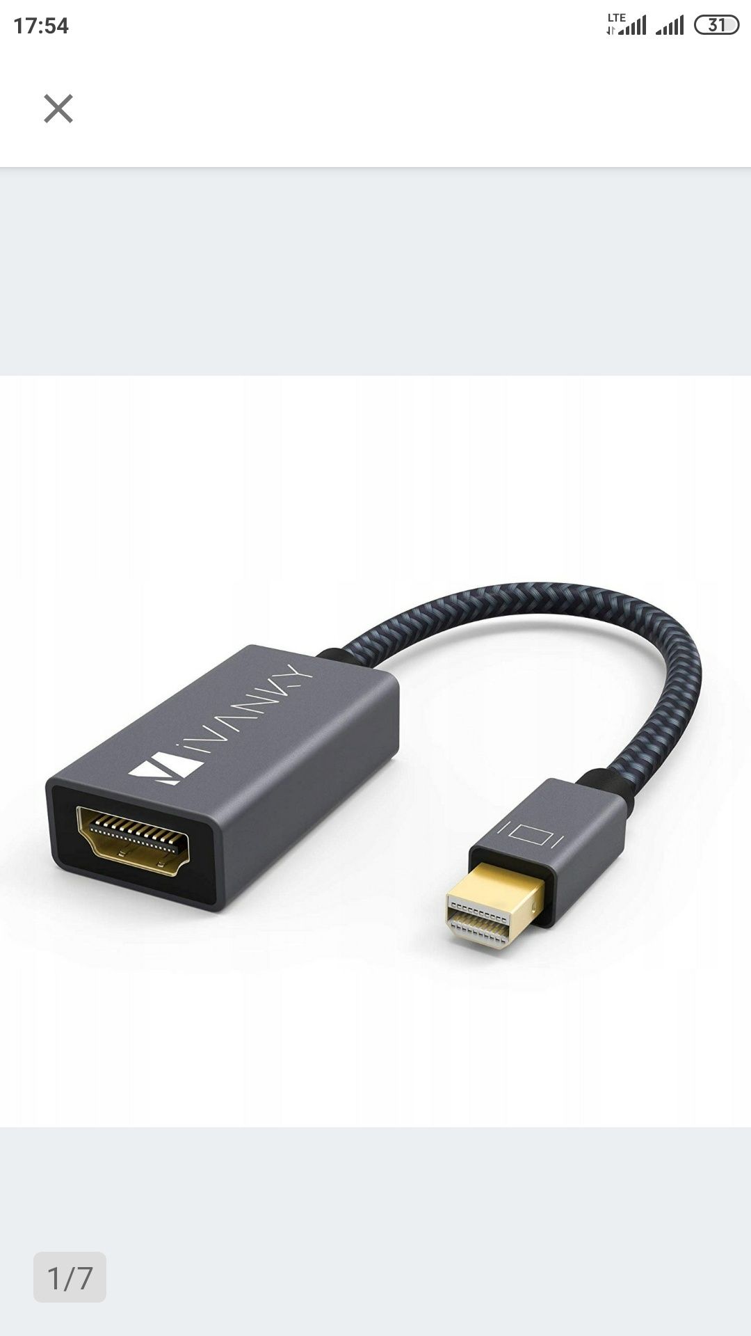 Adapter Przejściówka Mini DisplayPort HDMI mini DP iVanky kabel przewó