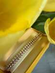 Тенісний браслет Swarovski рожеве золото м