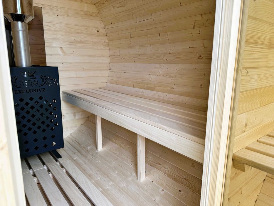 Sauna Ogrodowa Beczka Ruska Bania 2m Dowolna Konfiguracja Cenowa