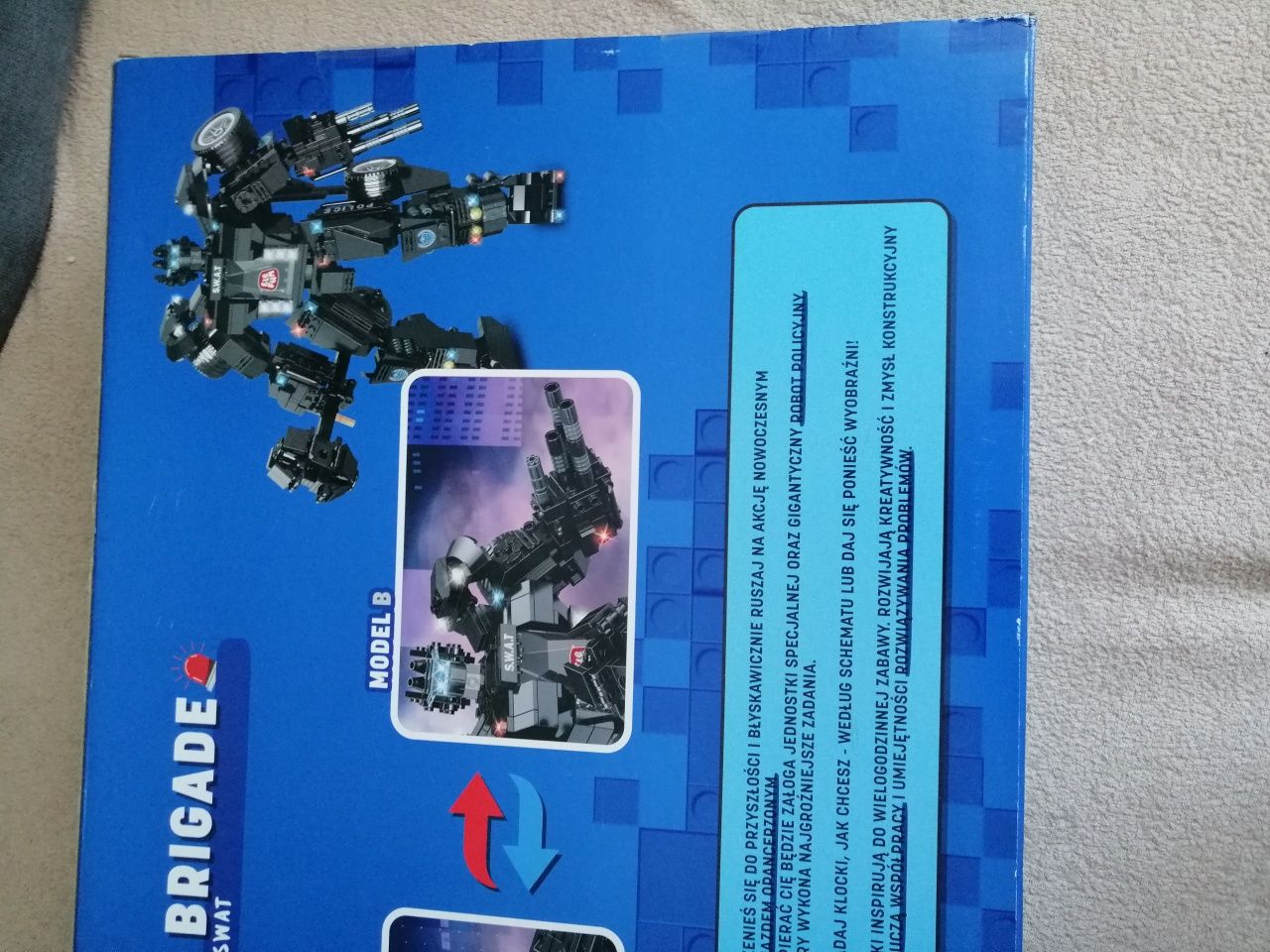 Nowe Klocki Elefun Brygada Policji Pojazd /Robot 2w1 El. 1032