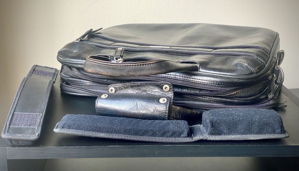 Duza Torba Teczka Elegancka Skora Laptop Laptopa Pojemna Unisex