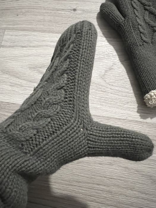 Szare damskie rękawiczki
