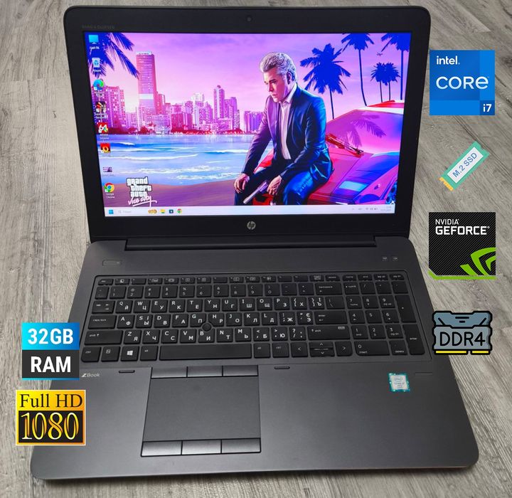 Ігровий ноут i7/32/512/NVIDIA/великий йноут для ігр роботи/8ядер ССД